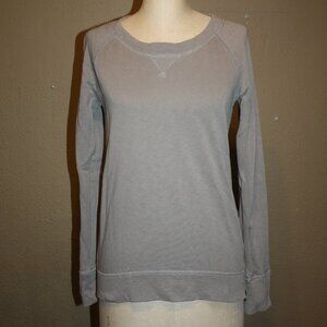 J.CREW LIGHT GRAY TERRY COTTON SWEATSHIRT CREWNECK PULLOVER ZIPPER - SMALL 2 4